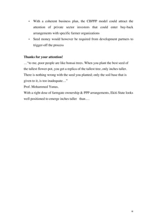 Public Private Partnerships (PPPs): The Case of Agribusiness | PDF