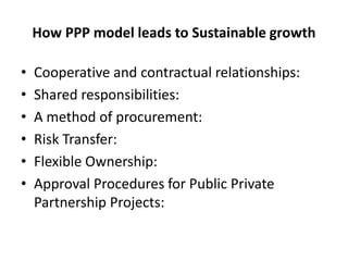 Public private partnership sustainable growth | PPTX