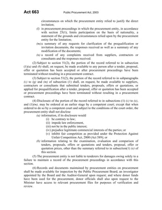 Public procurement act 2003 act 663 | PDF