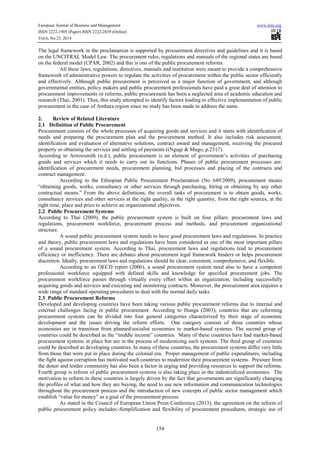 Public procurement reform in ethiopia | PDF