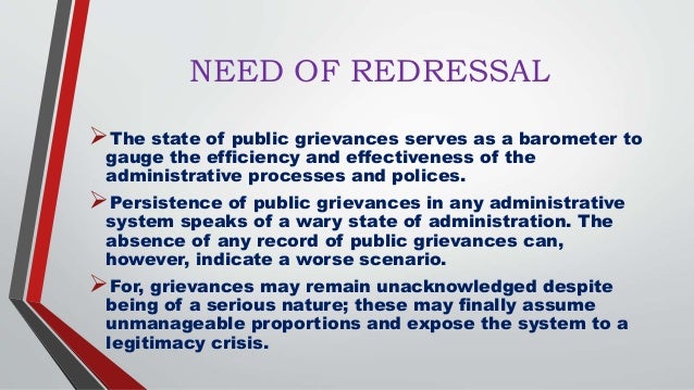 Public Redressal