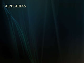 SUPPLIERS:-
 