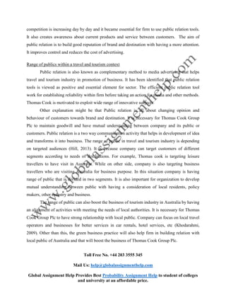 Sample Report on Public Relations By Global Assignment Help | PDF