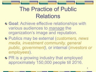 Public Relations presentation for the Public sector organizations | PPT