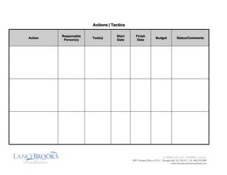 Public Relations Action Plan