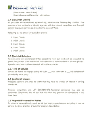 Public Relations Agency RFP | PDF