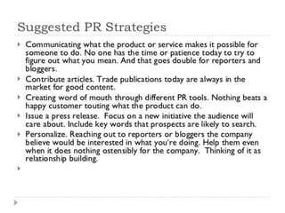 Public relations and publicity with examples