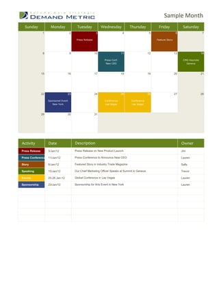January marketing calendar | PDF