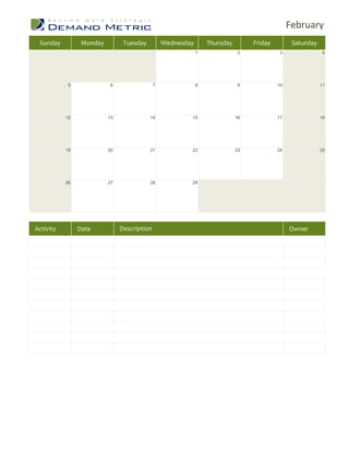 January marketing calendar | PDF