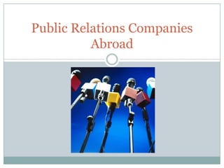 Public Relations Companies Abroad 