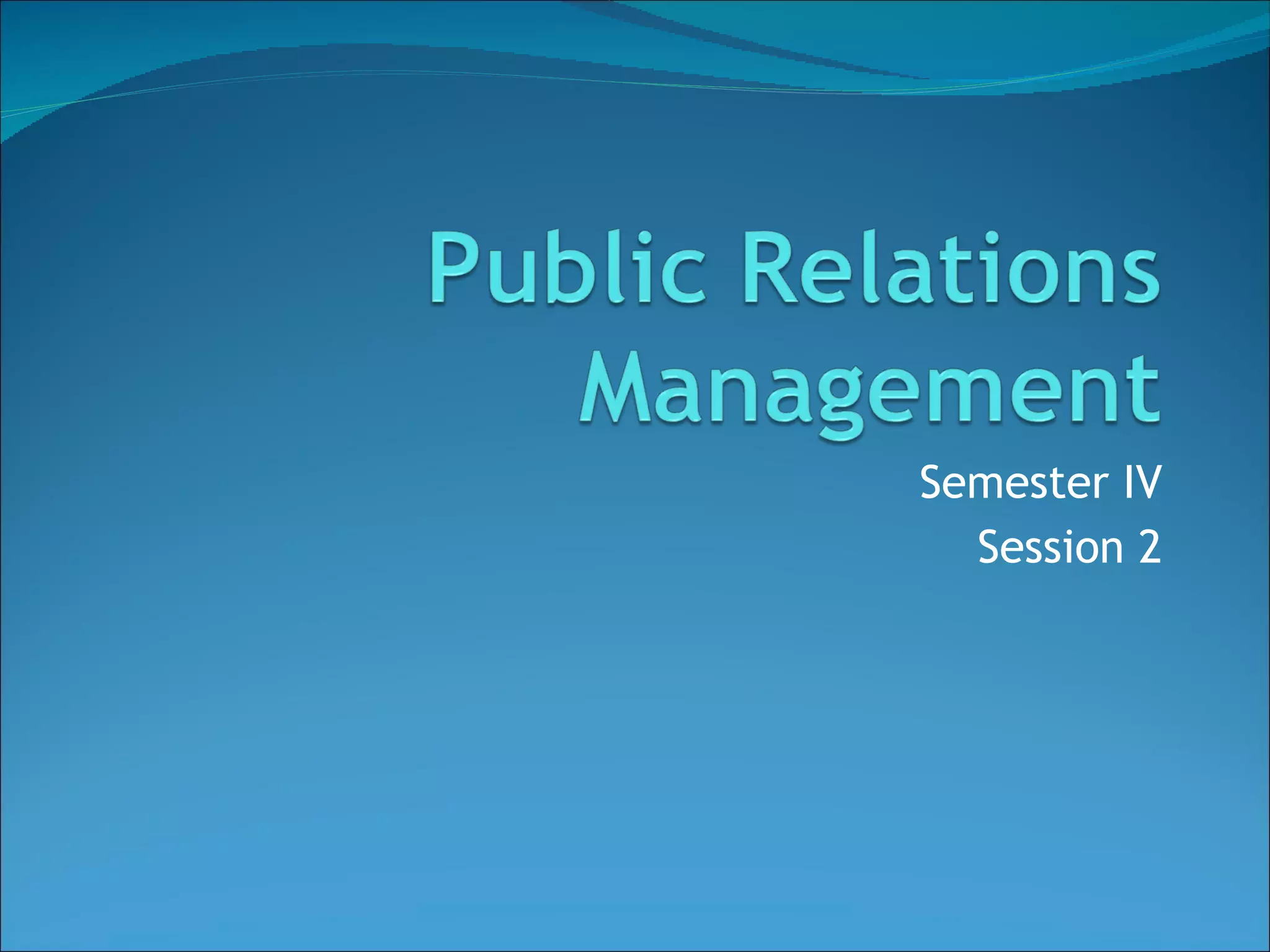 Semester IV Session 2 