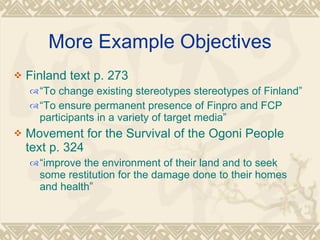 Public Relations Objectives And Strategies