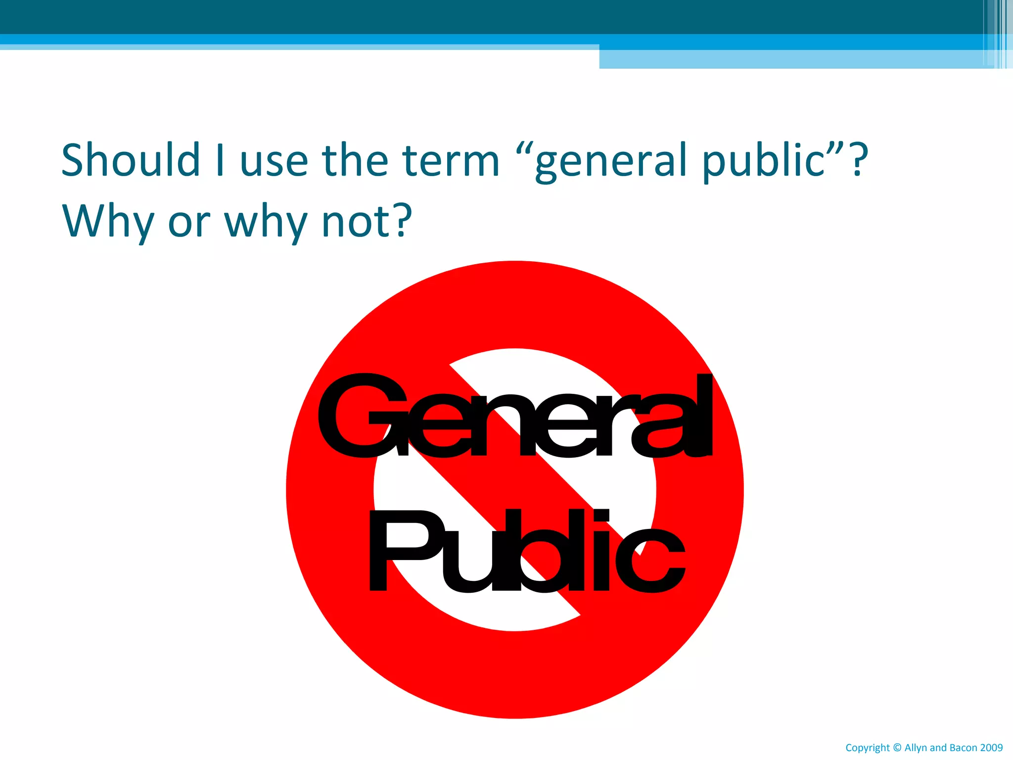 How are strategy & tactics related?


                Tactic
      Tactic              Tactic

               Strategy
                                   Copyright © Allyn and Bacon 2009
 