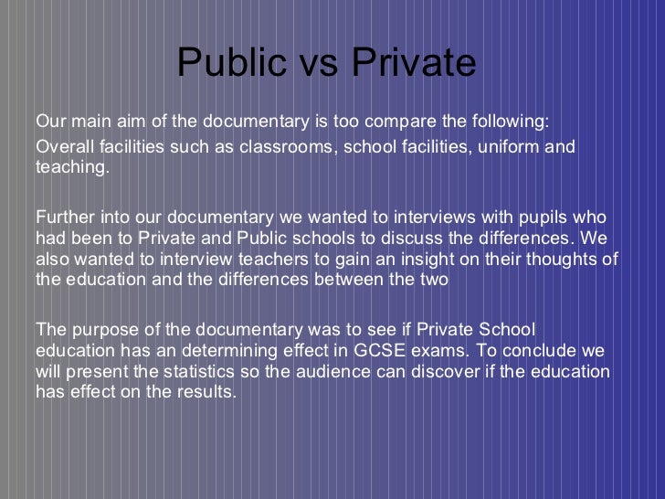 Public school vs private