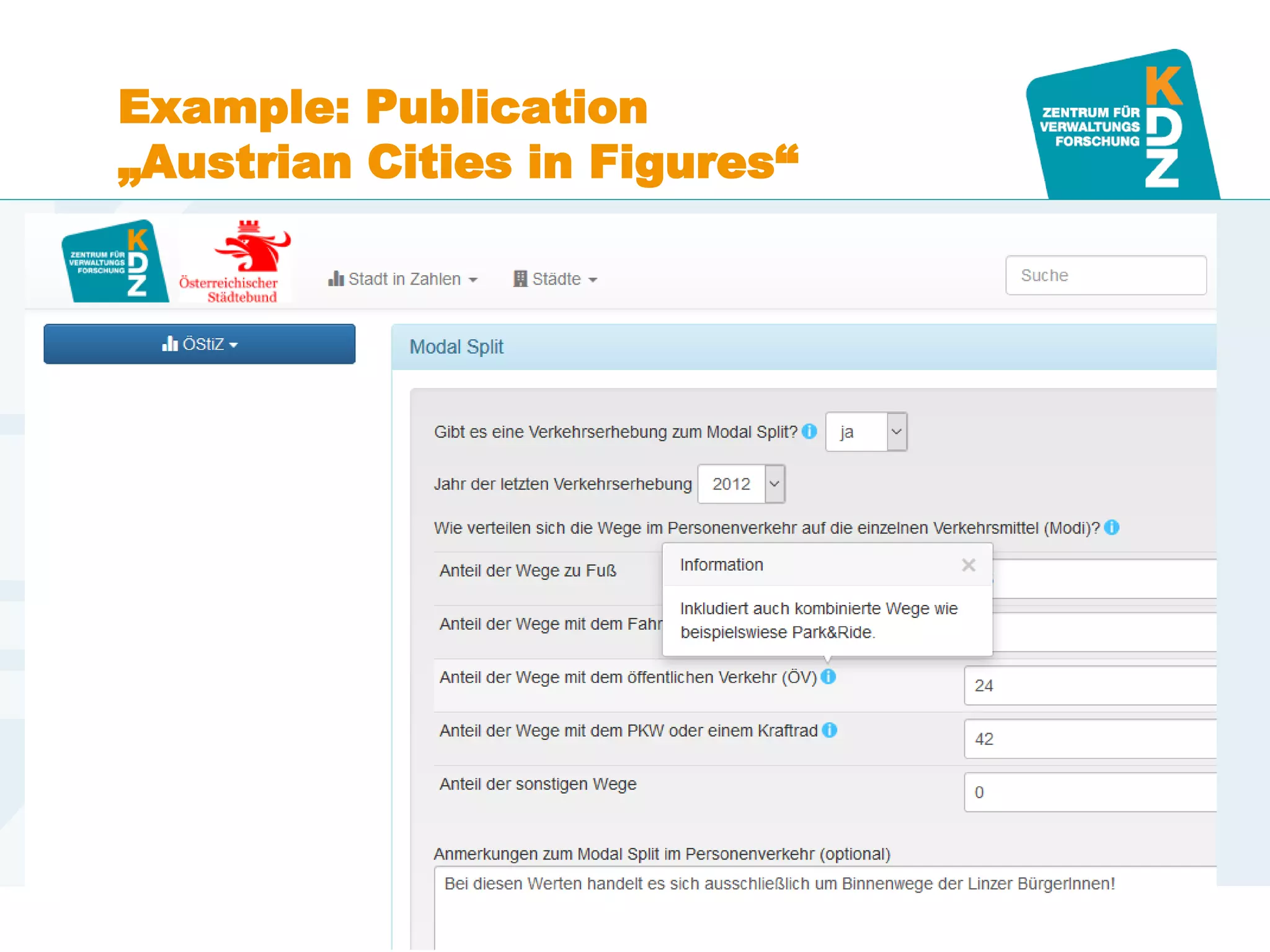 www.kdz.or.at
Example: Publication
„Austrian Cities in Figures“
17. August 2019 · Seite 16
 