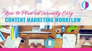 How to Plan an Insanely Easy
CONTENT MARKETING WORKFLOW
 