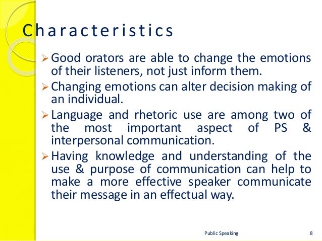 Qualities of a good speaker image