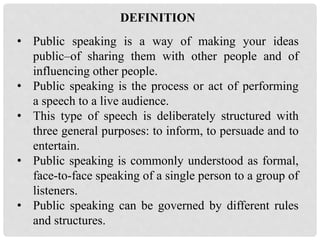 speech to inform definition