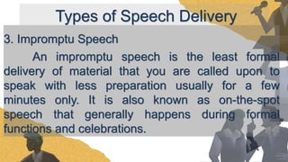 PUBLIC SPEAKING four types of delivery speech .pptx