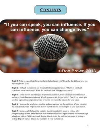good public speaking topics for college students