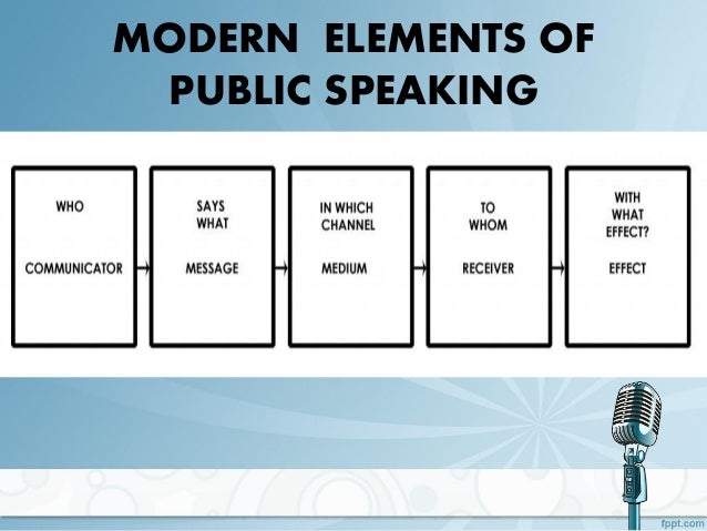 Elements of public speaking