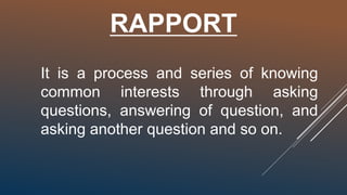 Public speaking and building rapport | PPTX