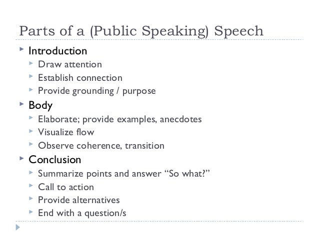 write a speech public speaking