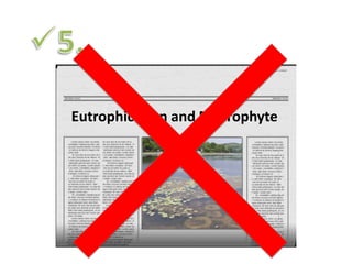 Eutrophication and Macrophyte
 