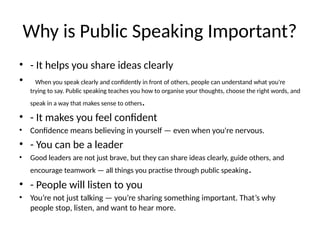 What is Public Speaking ? Why it is important? How to do Public ...