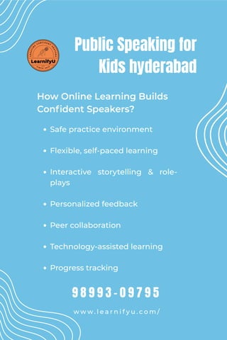 Public Speaking for Kids hyderabad - LearnifyU | PDF