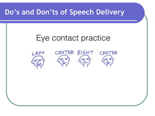 Do’s and Don’ts of Speech Delivery
 