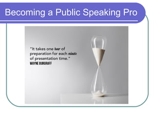 Becoming a Public Speaking Pro
 