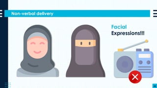 Non-verbal delivery
48
Facial
Expressions!!!
 