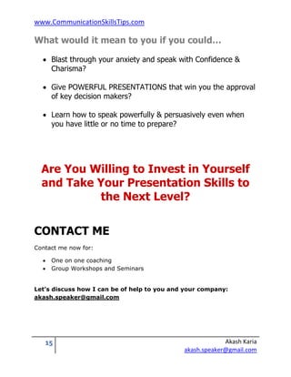 Public speaking training course improve presentation skills Slide 15