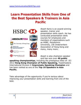 Public speaking training course improve presentation skills Slide 6