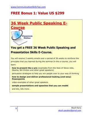 Public speaking training course improve presentation skills Slide 9