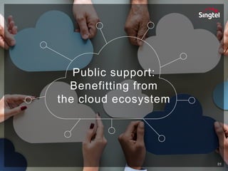 01
Public support:
Benefitting from
the cloud ecosystem
 