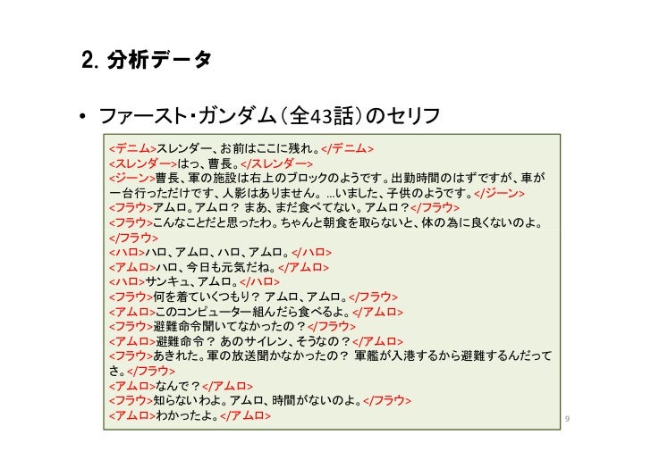 Tokyor 21 テキストマイニングで見る 機動戦士ガンダム