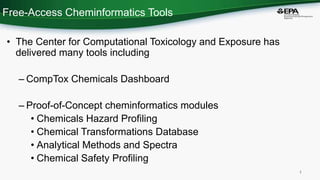 Data delivery from the US-EPA Center for Computational Toxicology