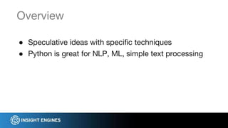 NLP techniques for log analysis
