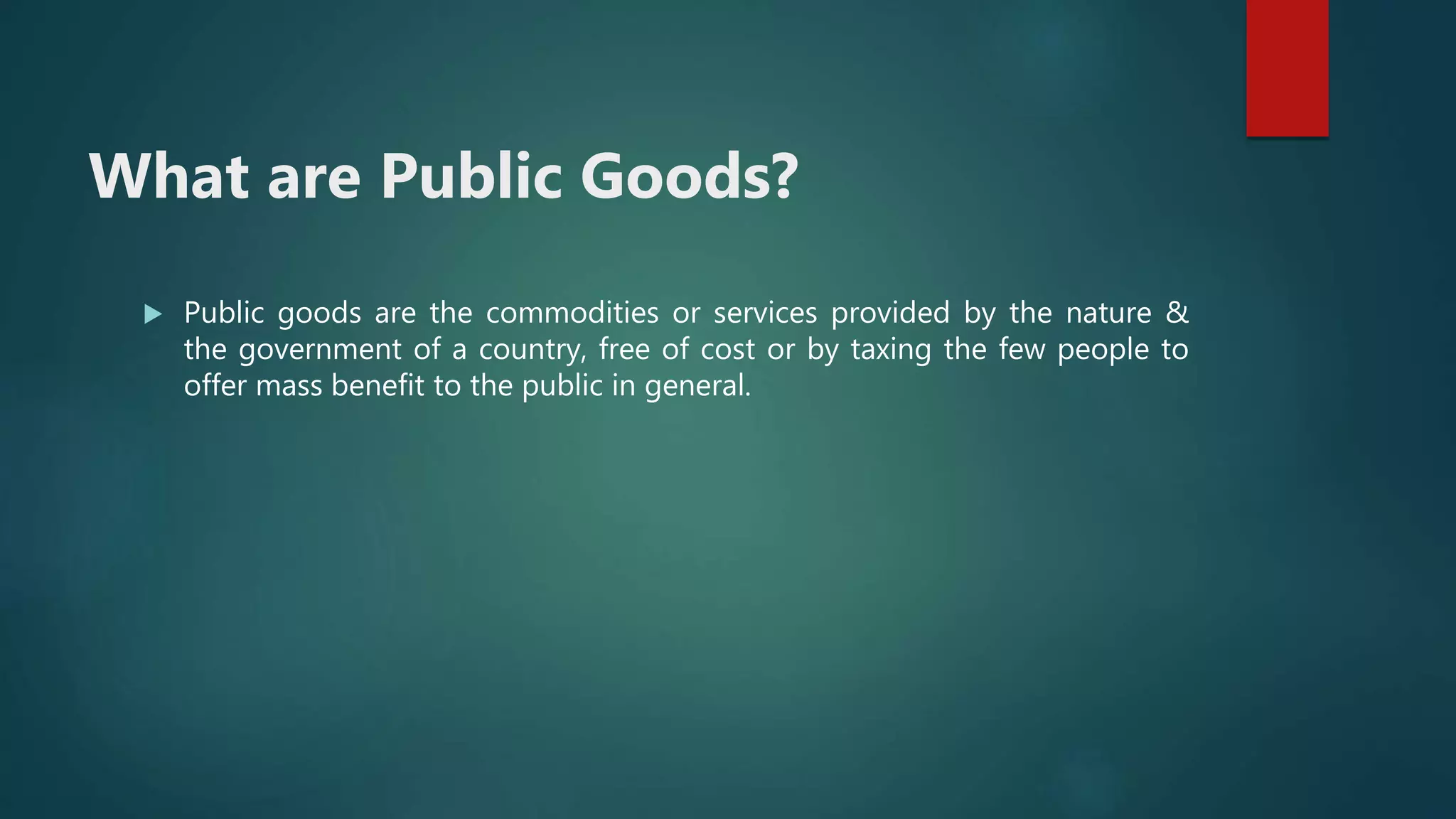 Toll Goods Differ From Public Goods In That Public vs private goods | PPT