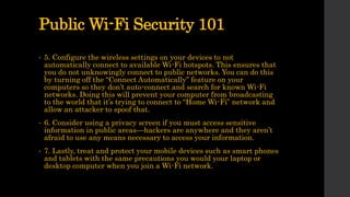 Public Wi-Fi security 101 | PPTX