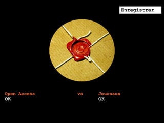 Enregistrer




Open Access   vs   Journaux
OK                 OK
 
