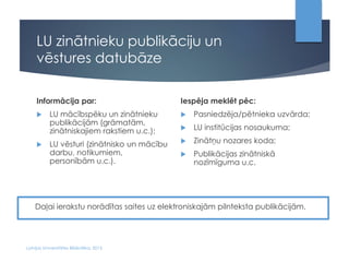 LU publikāciju un vēstures datubāze | PDF