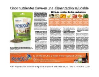 Publi-reportaje en el edicion especial: el dia del alimentacion, la Tercera / octubre 2010

 