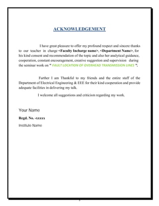 Fault Location Of Transmission Line | PDF