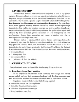 Fault Location Of Transmission Line | PDF