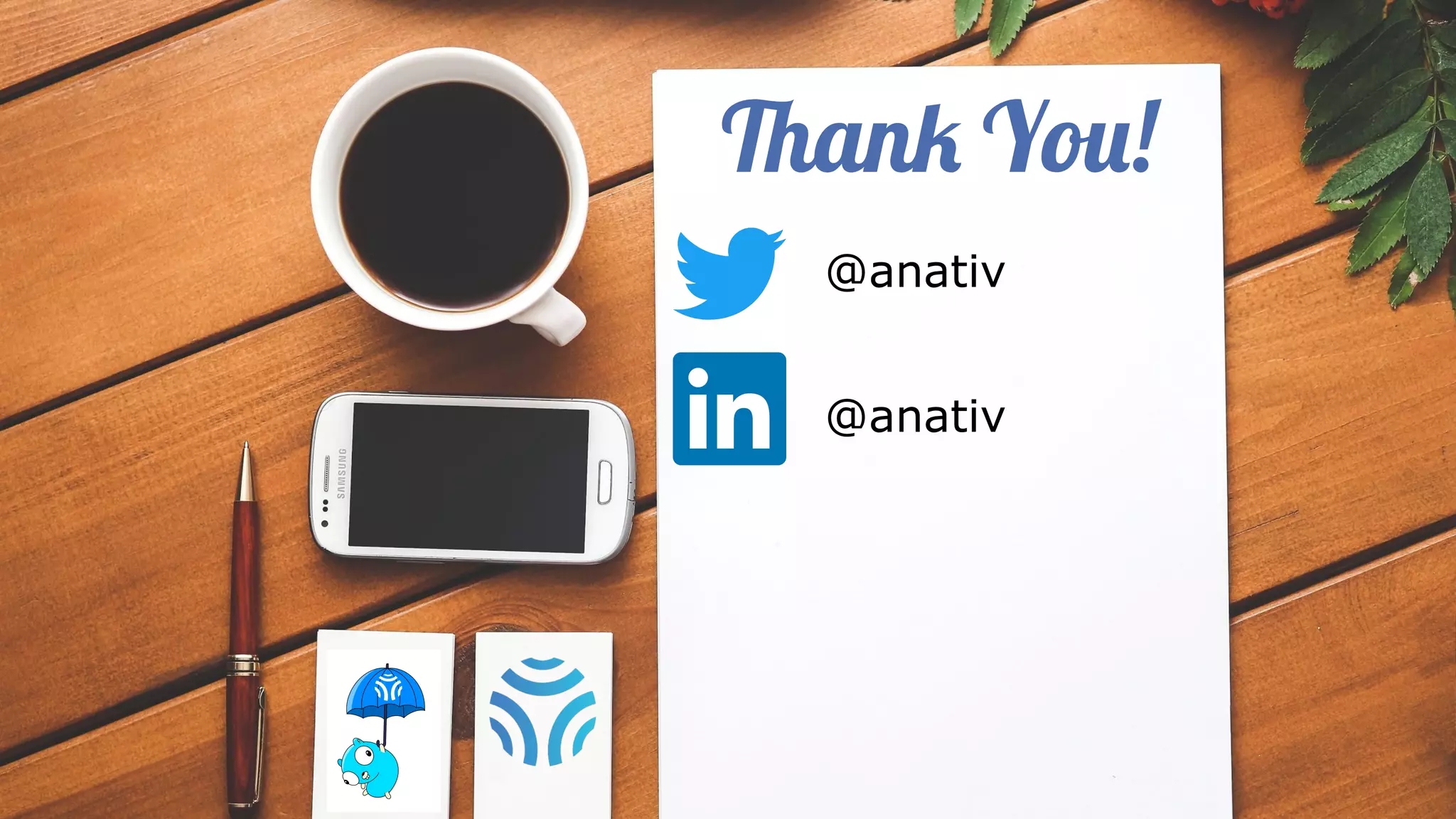 Thank You!
@anativ
@anativ
 