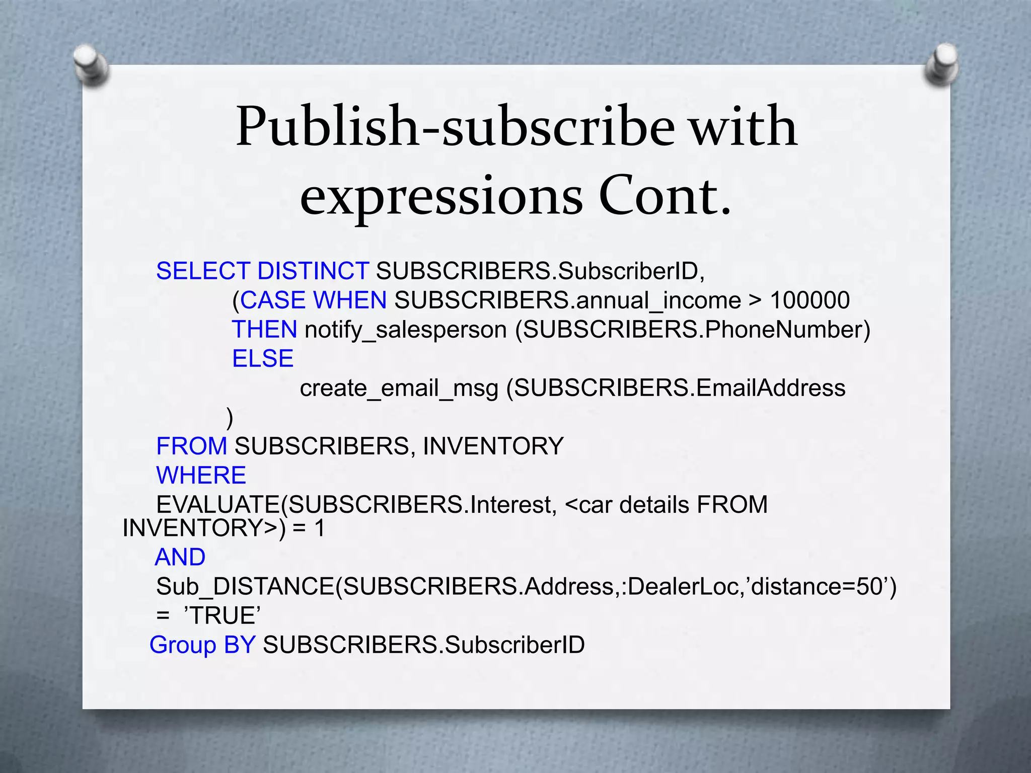 Publish subscribe model overview | PPTX