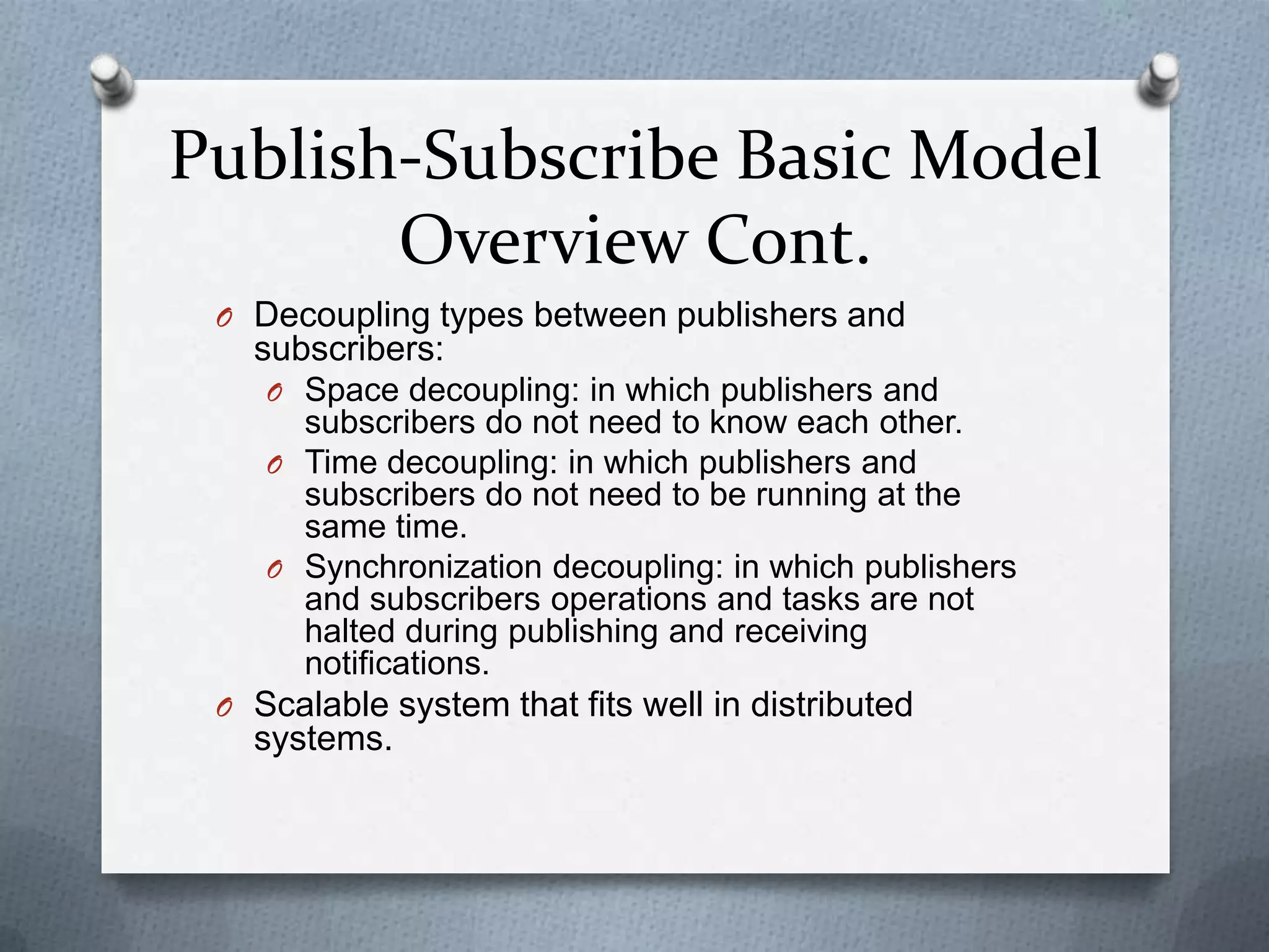 Publish subscribe model overview | PPTX